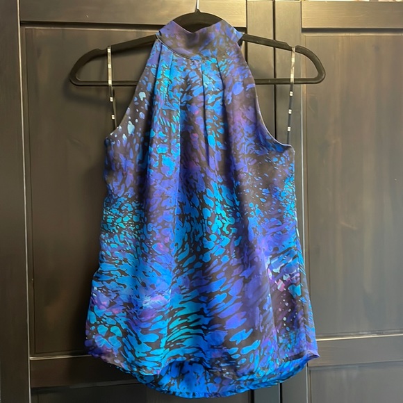 BEDO femme Blue Sleeveless High Neck Halter Blouse - Picture 3 of 6